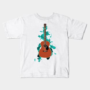 Concert Style Acoustic Guitar All Mahogany Kids T-Shirt